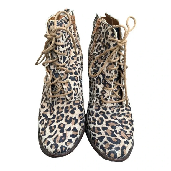 Lucky Brand animal print wedge yoanna size 8 - Picture 2 of 5